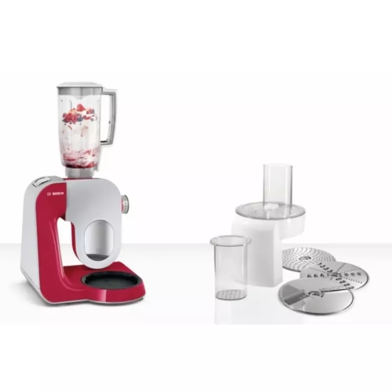 Bosch MUM58720 virtuves kombains 1000 W 3.9 L Pelēks, Sarkans, nerūsējošais tērauds