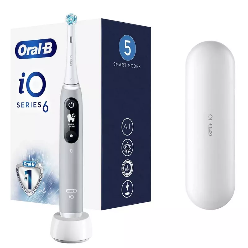 Oral-B iO elektriskā zobu birste Rotējošā zobu birste Pelēka