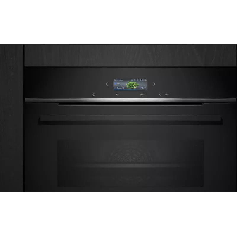 Siemens iQ700 HB734G1B1 krāsns 71 L 3600 W Melna