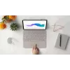 LOGITECH Combo Touch - Sand krāsas iPad Pro 12.9 collām (5. gen.) - ASV starptautiskais Qwerty