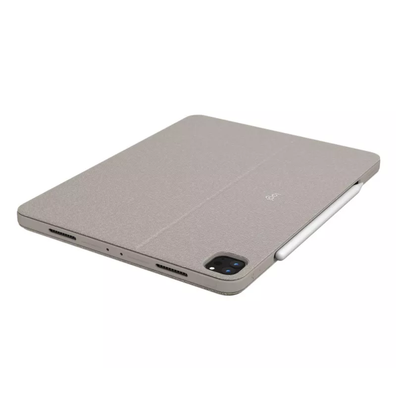 LOGITECH Combo Touch - Sand krāsas iPad Pro 12.9 collām (5. gen.) - ASV starptautiskais Qwerty