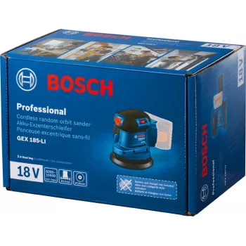Bosch GEX 185-LI Professional ekscentriskā slīpmašīna 10000 OPM Zila