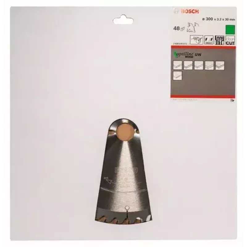 Riņķveida zāģa asmens Bosch 2 608 640 672 30 cm urbums 3 cm