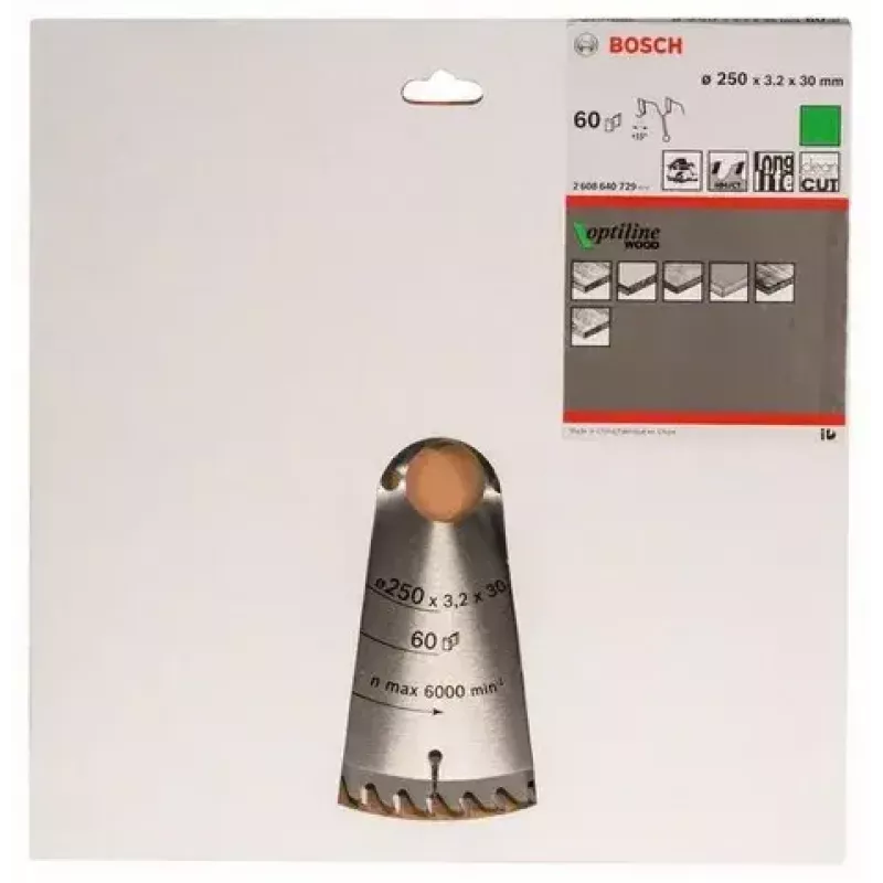 Apļveida zāģa asmens Bosch 2 608 640 729 25 cm urbums 3 cm