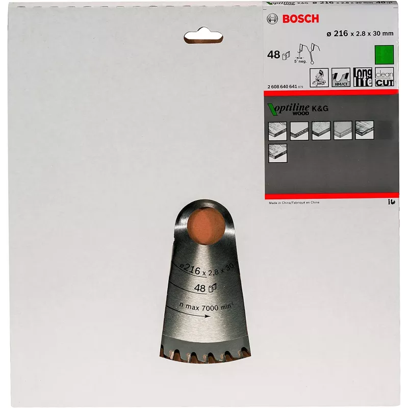 Bosch Optiline Wood ripzāģa asmeņi, kokam, 30.5 cm, Bosch, 640 g, 1 gab.