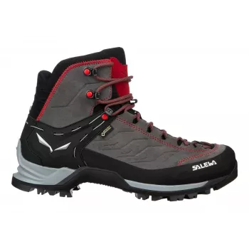 Salewa MTN Trainer Mid GTX vīriešu pieaugušo ogles pelēks sarkans āda zamšs Vibram