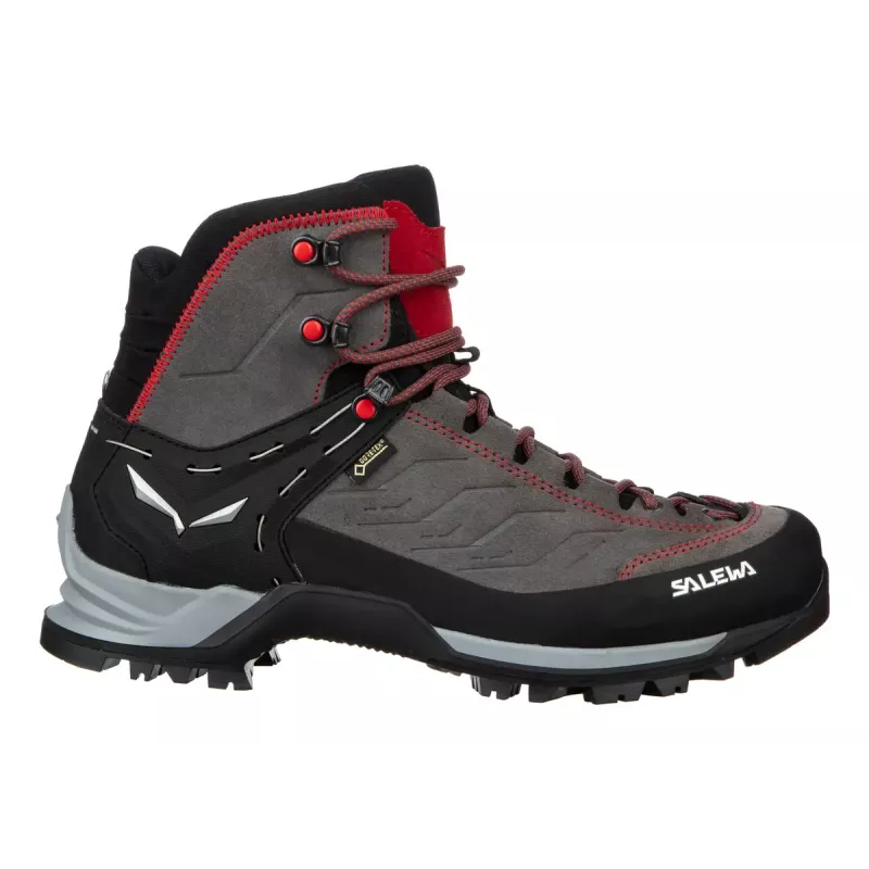 Salewa MTN Trainer Mid GTX vīriešu pieaugušo ogles pelēks sarkans āda zamšs Vibram