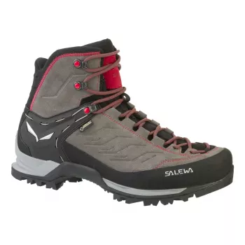 Salewa MTN Trainer Mid GTX vīriešu pieaugušo ogles pelēks sarkans āda zamšs Vibram