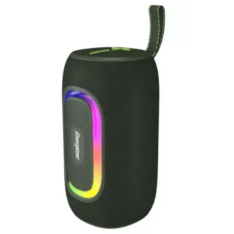 Pārnēsājams/ballīšu skaļrunis Energizer BTS163 — 16 W RMS, Bluetooth, Li‑Ion 1800 mAh, MicroSD, daudzkrāsu apgaismojums, melns