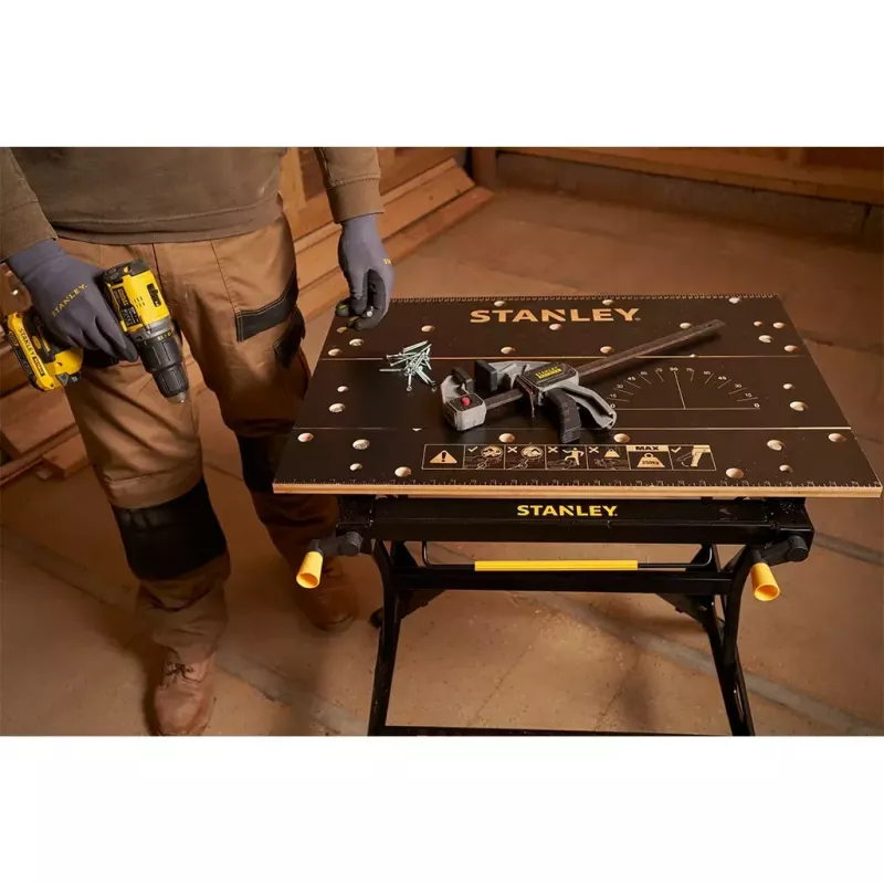 Kokapstrādes darbgalds Stanley STST83800-1 bambusa tērauds melns dzeltens 625mm