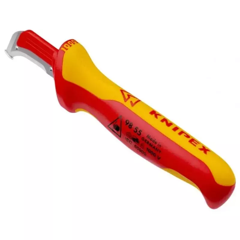 Utility Knife Knipex 98 55 SB Red dzeltena Fixed Blade