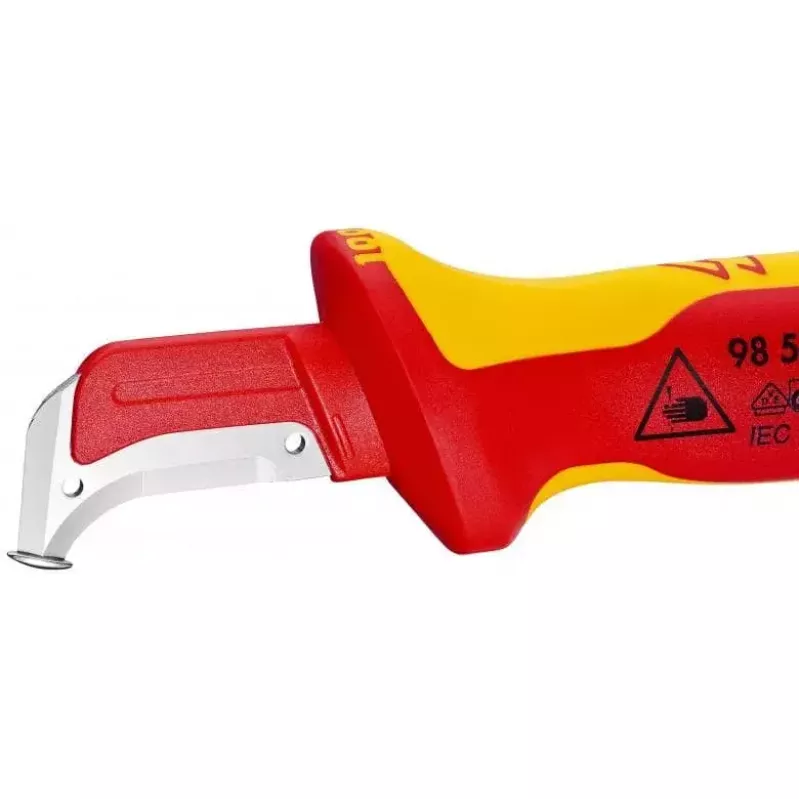 Utility Knife Knipex 98 55 SB Red dzeltena Fixed Blade