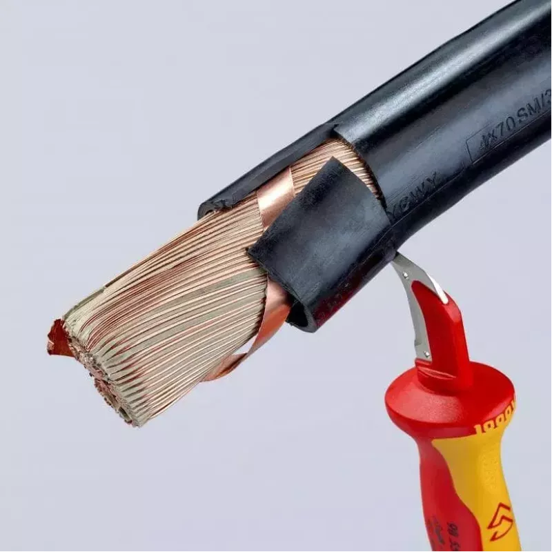 Utility Knife Knipex 98 55 SB Red dzeltena Fixed Blade