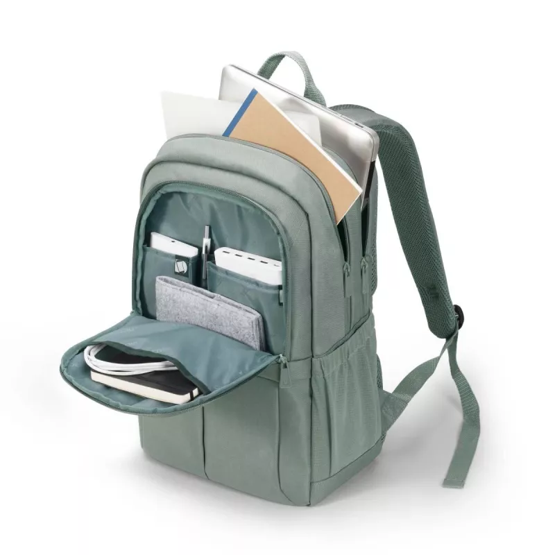 DICOTA Eco Backpack Scale - 13-15.6in piezīmjdatora mugursoma - pelēka / 600d pārstrādāts PET