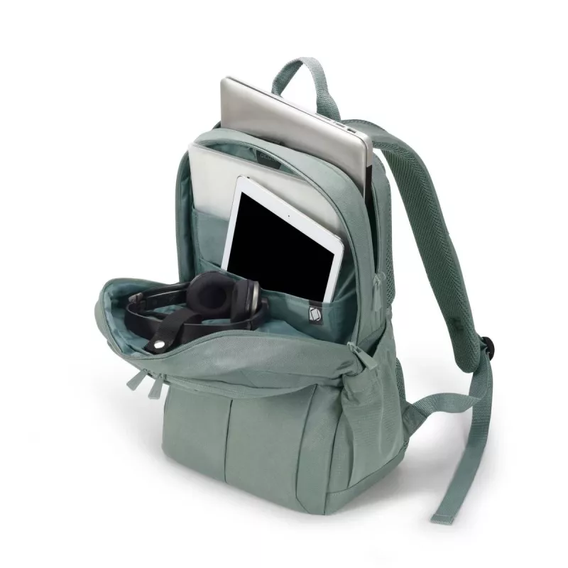 DICOTA Eco Backpack Scale - 13-15.6in piezīmjdatora mugursoma - pelēka / 600d pārstrādāts PET