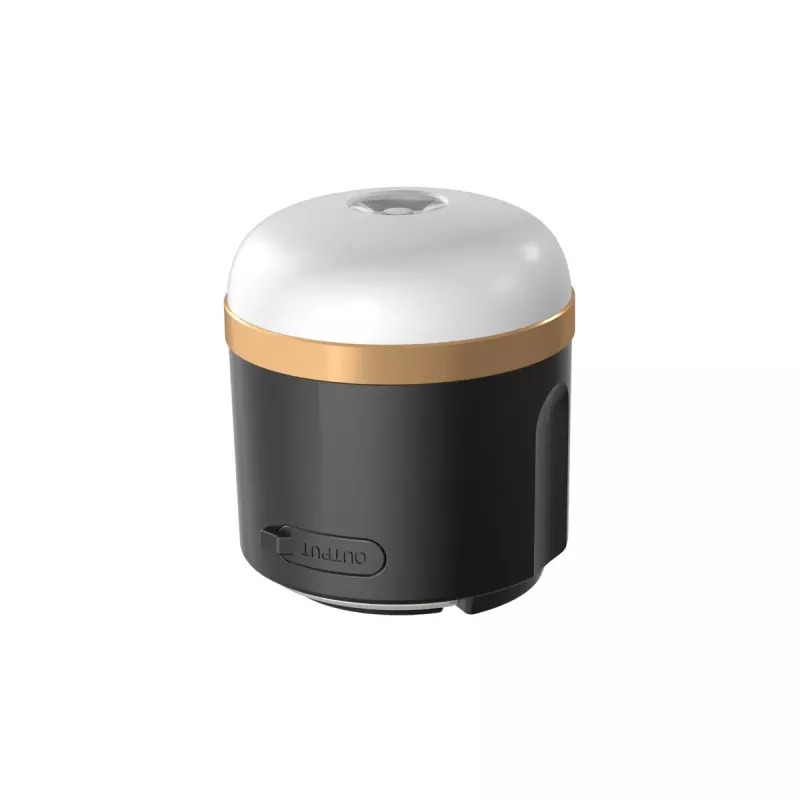 Ar baterijām darbināms kempinga laterna EcoFlow SCLI-B — 400 lm, 3600 mAh, USB‑C ieeja, ABS+TPR korpuss
