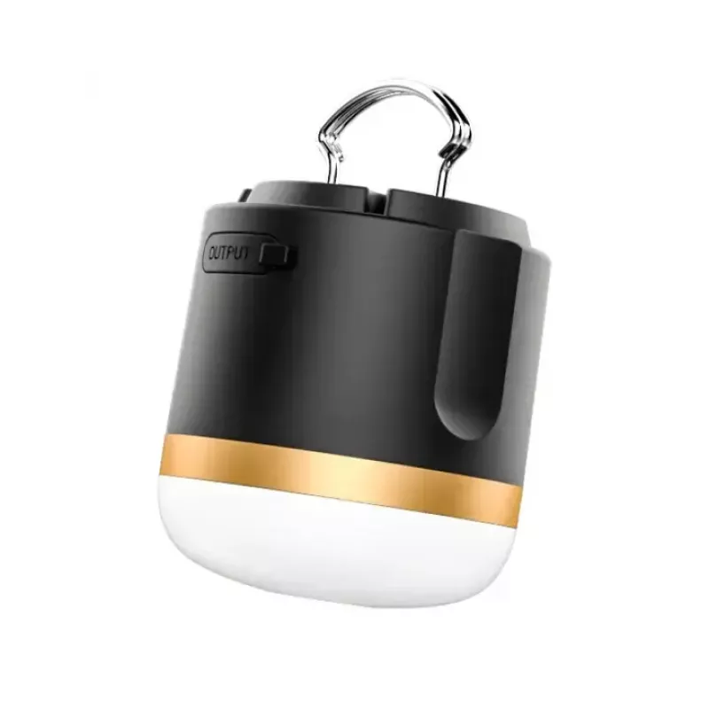 Ar baterijām darbināms kempinga laterna EcoFlow SCLI-B — 400 lm, 3600 mAh, USB‑C ieeja, ABS+TPR korpuss