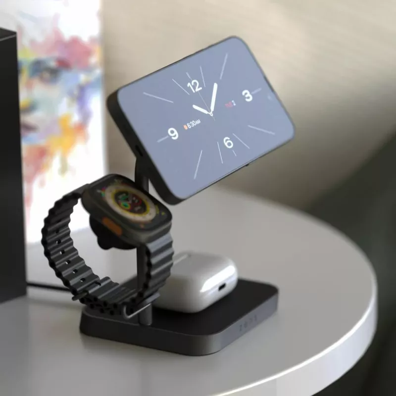 ZENS Office Charger Pro 3 melns bezvadu ātrās uzlādes iekštelpu maiņstrāvas lādētājs