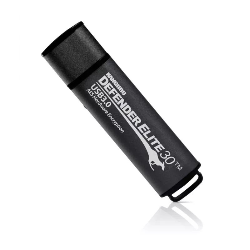 Kanguru Defender Elite30™ USB 3.0 16GB| Drošs zibatmiņas disks | FIPS 197 sertificēts, 256 bitu AES aparatūras šifrēšana (XTS režīms) | TAA atbilstošs|