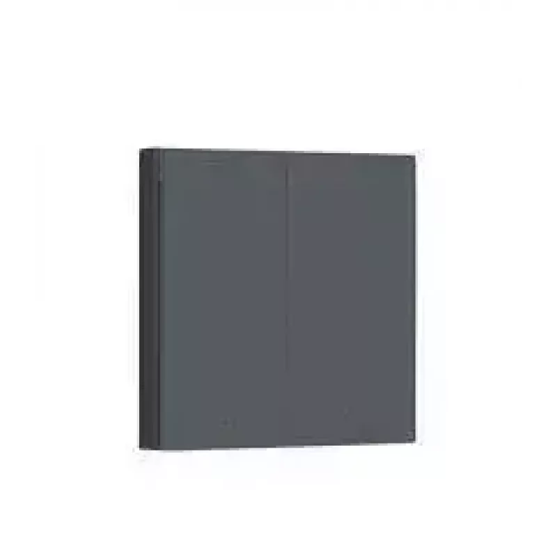 AQARA Smart Wall Switch H1 EU (Bez neitrāles, dubults slēdzis) (WS-EUK02-G), pelēks - Zigbee sienas slēdzis ar dubultu releju
