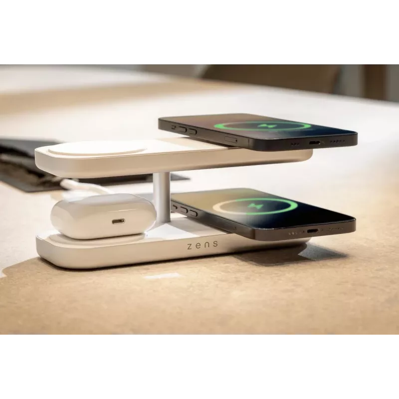 ZENS Quattro Wireless Charger Pro 4 Balts