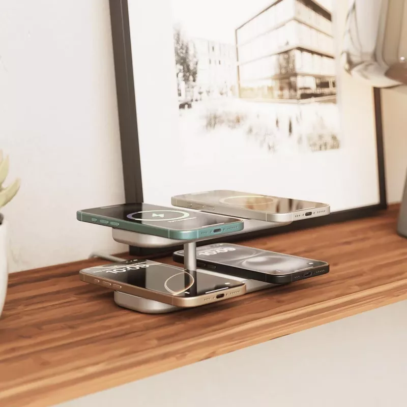 ZENS Quattro Wireless Charger Pro 4 Balts