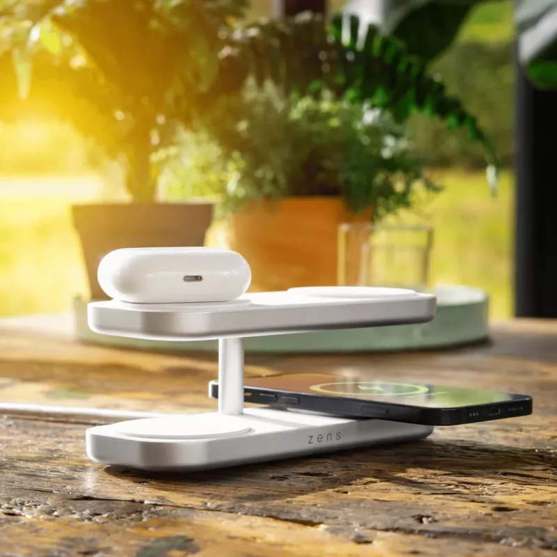 ZENS Quattro Wireless Charger Pro 4 Balts