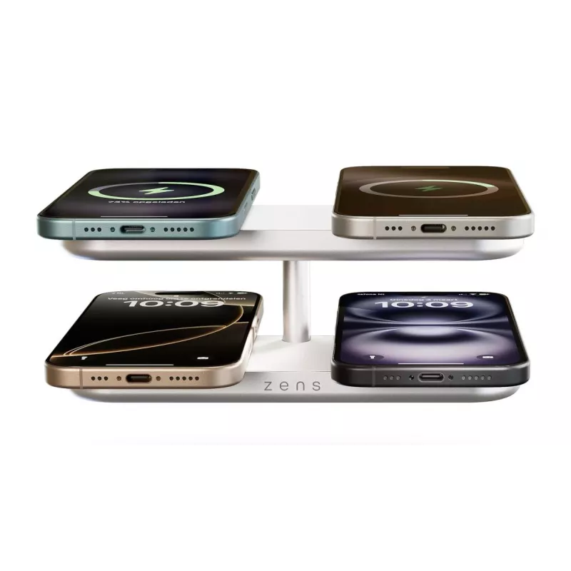 ZENS Quattro Wireless Charger Pro 4 Balts