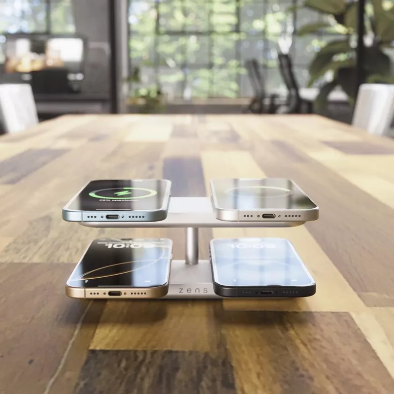 ZENS Quattro Wireless Charger Pro 4 Balts