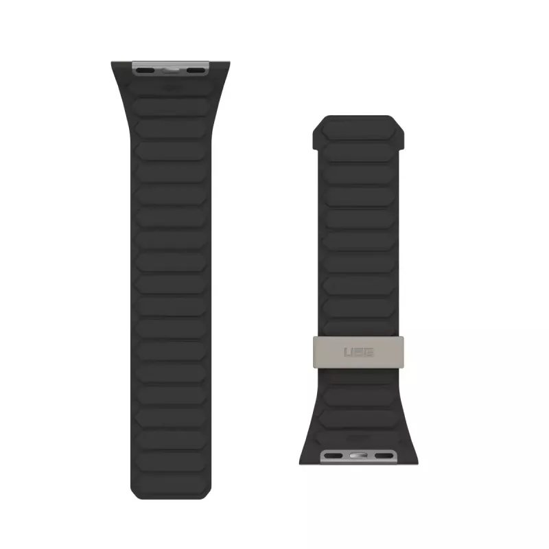 Urban Armor Gear Pathfinder silikona siksniņa Apple Watch, melna/titāna