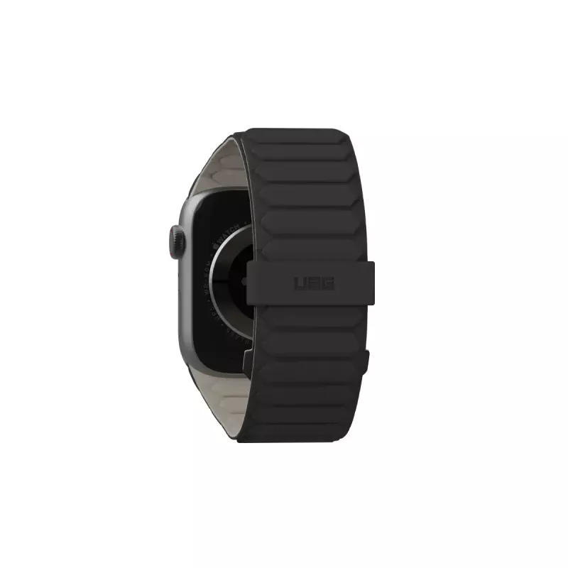 Urban Armor Gear Pathfinder silikona siksniņa Apple Watch, melna/titāna