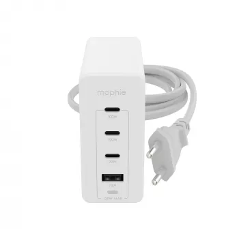 mophie Accessories-Sienas adapteris-USB-C-PD-HUB-120W-GAN-Balts-EU(3xUSBC + 1xUSBA)