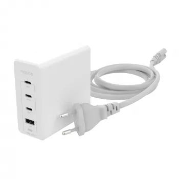 mophie Accessories-Sienas adapteris-USB-C-PD-HUB-120W-GAN-Balts-EU(3xUSBC + 1xUSBA)