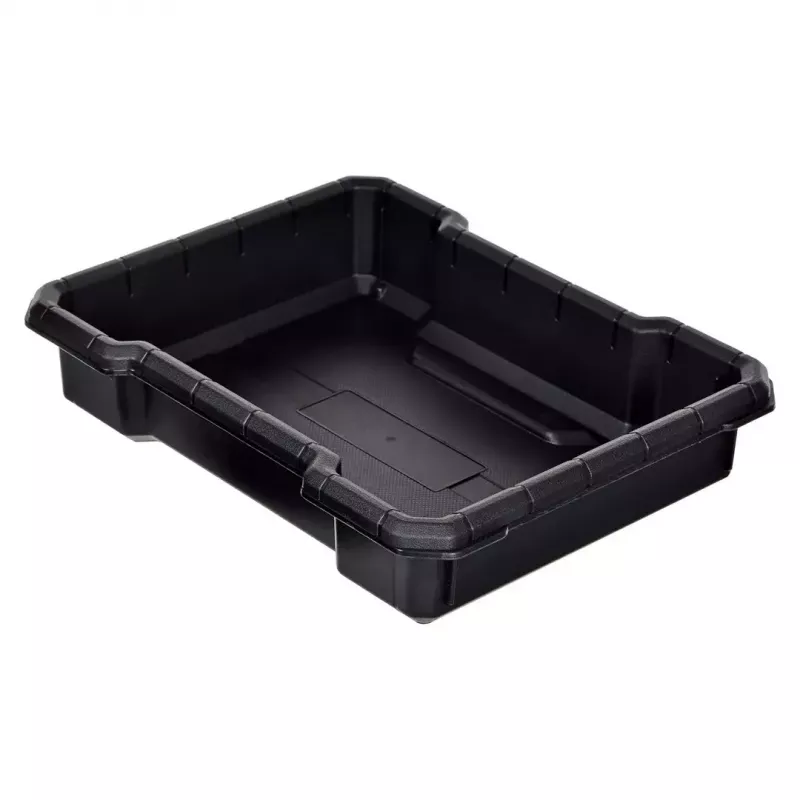 Kraujami glabāšanas konteineri Keter 250927 — 3 kraujamu tehno-polimēra organizētāju komplekts ar riteņiem un slēdzeni, 525×694×411 mm, melni