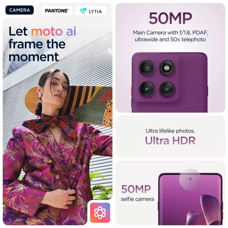 Motorola edge 60 pro 16,9 cm (6,67 collu) Dual SIM Android 15 5G USB Type-C 12 GB 512 GB 6000 mAh Violeta