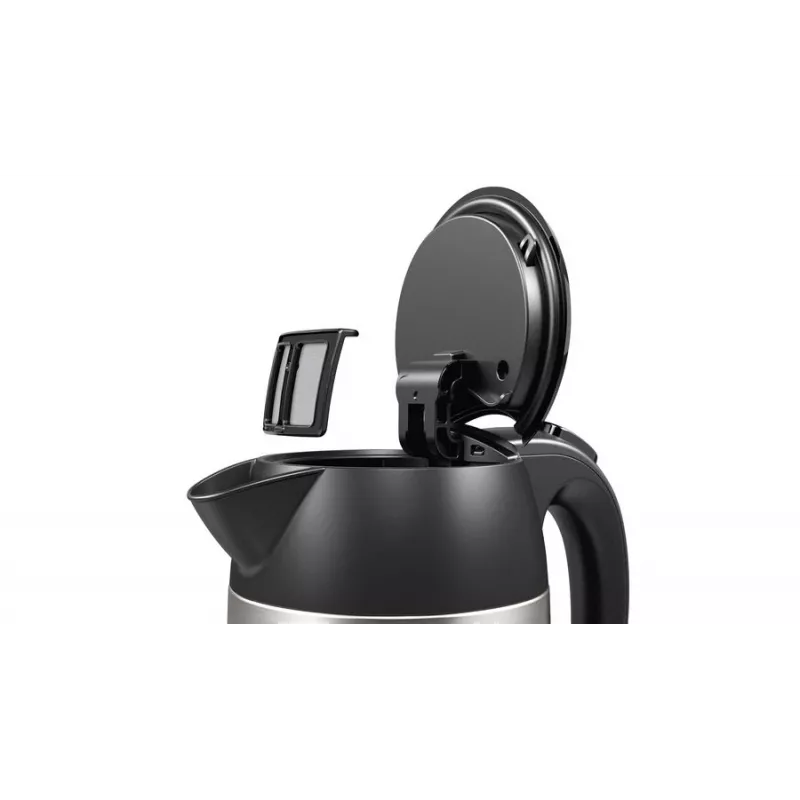 Bosch TWK3P420 elektriskā tējkanna 1,7 L 2400 W Melna, nerūsējošais tērauds