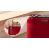 Tosteris Bosch TAT2M124 — 2 šķēļu 950 W, sarkans, maizes centrēšana, atkausēšana, pacelšana