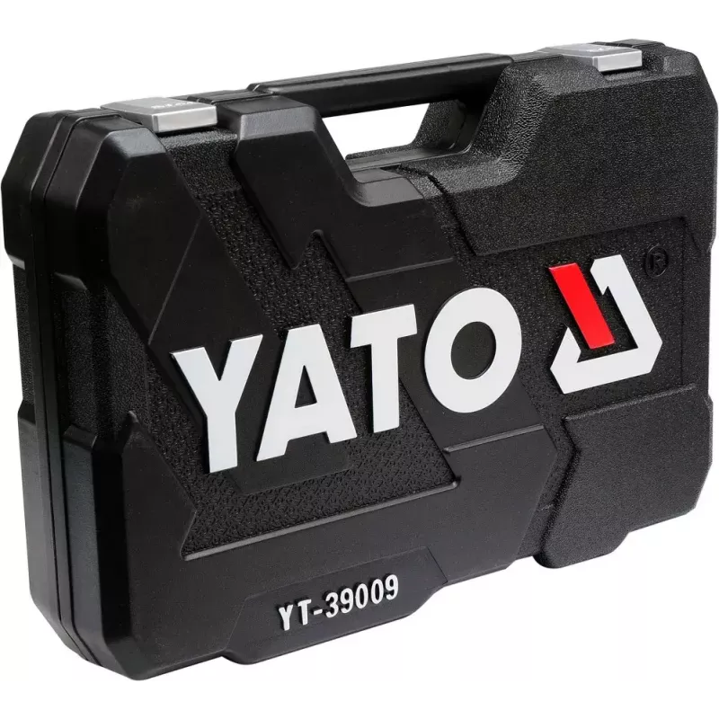 Mehāniķa instrumentu komplekts Yato YT-39009 — 68 detaļu komplekts, 1/4 collu piedziņa, melns futrālis