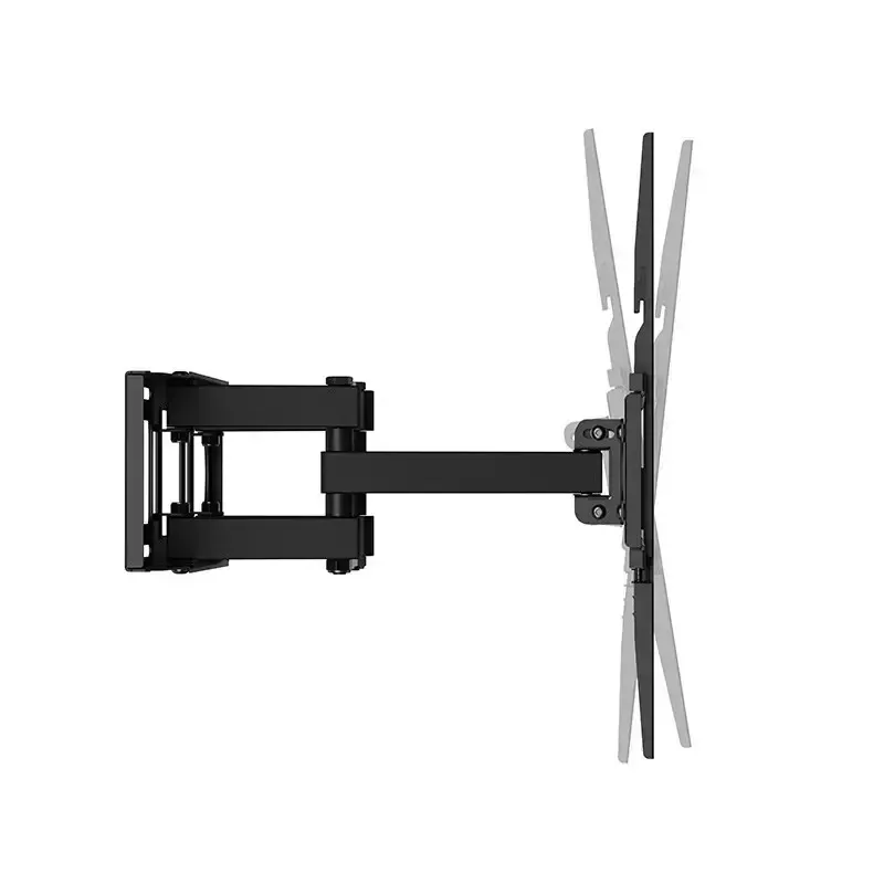 Sienas TV kronšteins TRACER TRAUCH47656 – regulējams slīpums +3° līdz -15°, elastīga svira, melns, piemērots 37 collu–70 collu televizoriem, max svars 40 kg, platums 450 mm, dziļums 35,5 cm