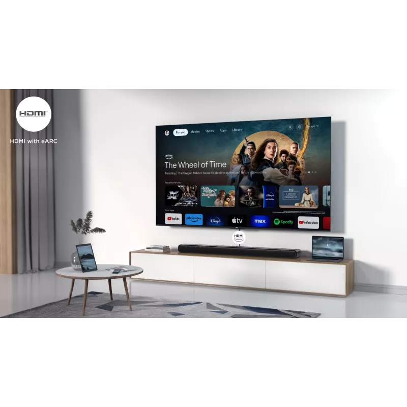TCL S S45H Class 2.0 kanālu skaņas josla ar Dolby Atmos, DTS Virtual:X un Bluetooth mūzikas straumēšanu