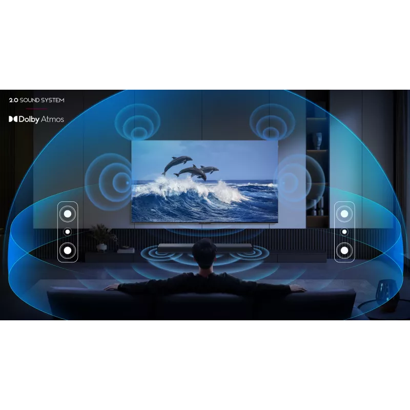 TCL S S45H Class 2.0 kanālu skaņas josla ar Dolby Atmos, DTS Virtual:X un Bluetooth mūzikas straumēšanu