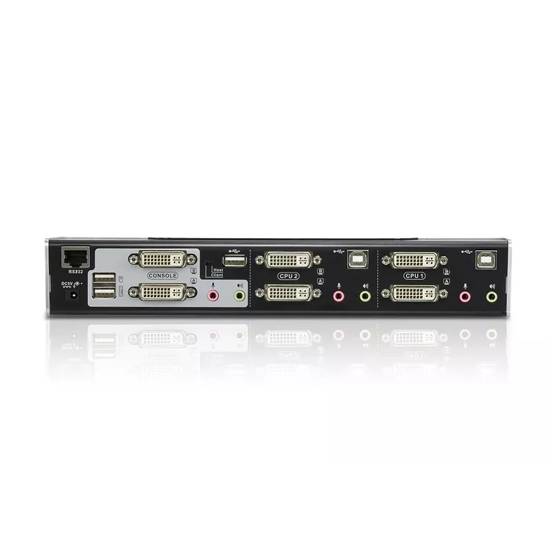 ATEN 2 portu USB DVI Dual-View KVM slēdzis ar audio un USB 2.0 centrmezglu (komplektā KVM kabeļi)