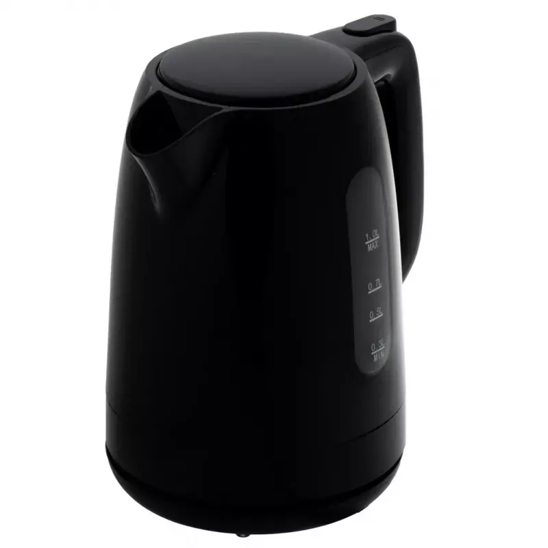 Elektriskā tējkanna Adler AD 1380B — 1,7 L, līdz 2200 W, melna, 360° pamatne