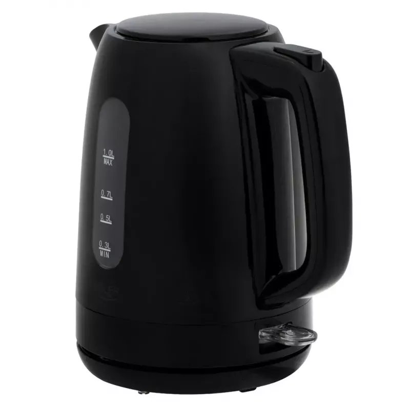 Elektriskā tējkanna Adler AD 1380B — 1,7 L, līdz 2200 W, melna, 360° pamatne