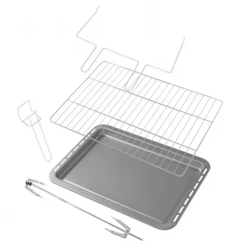 Mini cepeškrāsns Adler AD 6030 — 30 L / 1500 W, mehānisks taimeris, rotācijas iesms, 230 °C, brīvi stāvoša, melna
