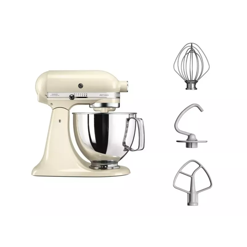 Statīvs mikseris KITCHENAID 5KSM125EAC — 300 W, 4,8 L bļoda, 10 ātrumi, krēmkrāsa