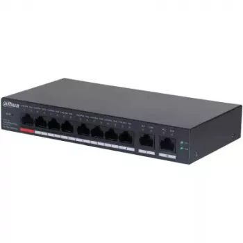 Dahua Technology DH-CS4010-8ET-110 tīkla slēdzis pārvaldīts L2 Fast Ethernet (10/100) Power over Ethernet (PoE) melns