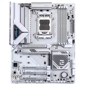 GIGABYTE B850 EAGLE ICE mātesplate - AMD Ryzen 9000 sērijas CPU, 8+2+2 fāžu digitālais VRM, līdz 8200MHz DDR5 (O.C), 1xPCIe 5.0 + 2xPCIe 4.0 M.2, 2.5 GbE LAN, USB 3.2 Gen 2
