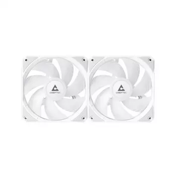 Universāls šķidruma dzesētājs CHIEFTEC ICEBERG 240-RGB-W — 240 mm radiators, 2 x 120 mm RGB ventilatori, balts