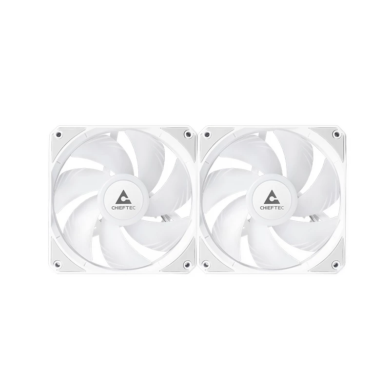Universāls šķidruma dzesētājs CHIEFTEC ICEBERG 240-RGB-W — 240 mm radiators, 2 x 120 mm RGB ventilatori, balts